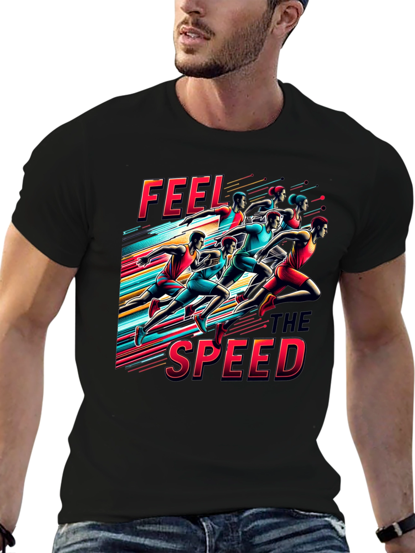 Feel the Speed Graphic Tee - Mens Running T-Shirt