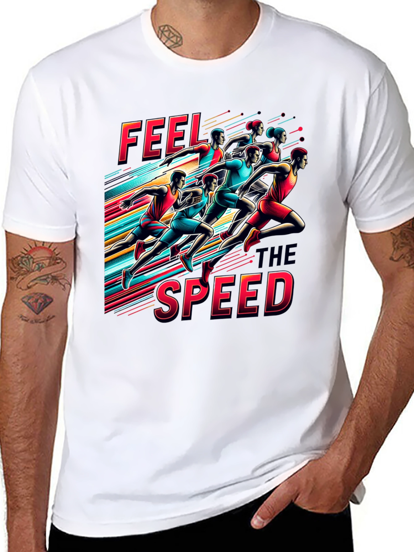 Feel the Speed Graphic Tee - Mens Running T-Shirt