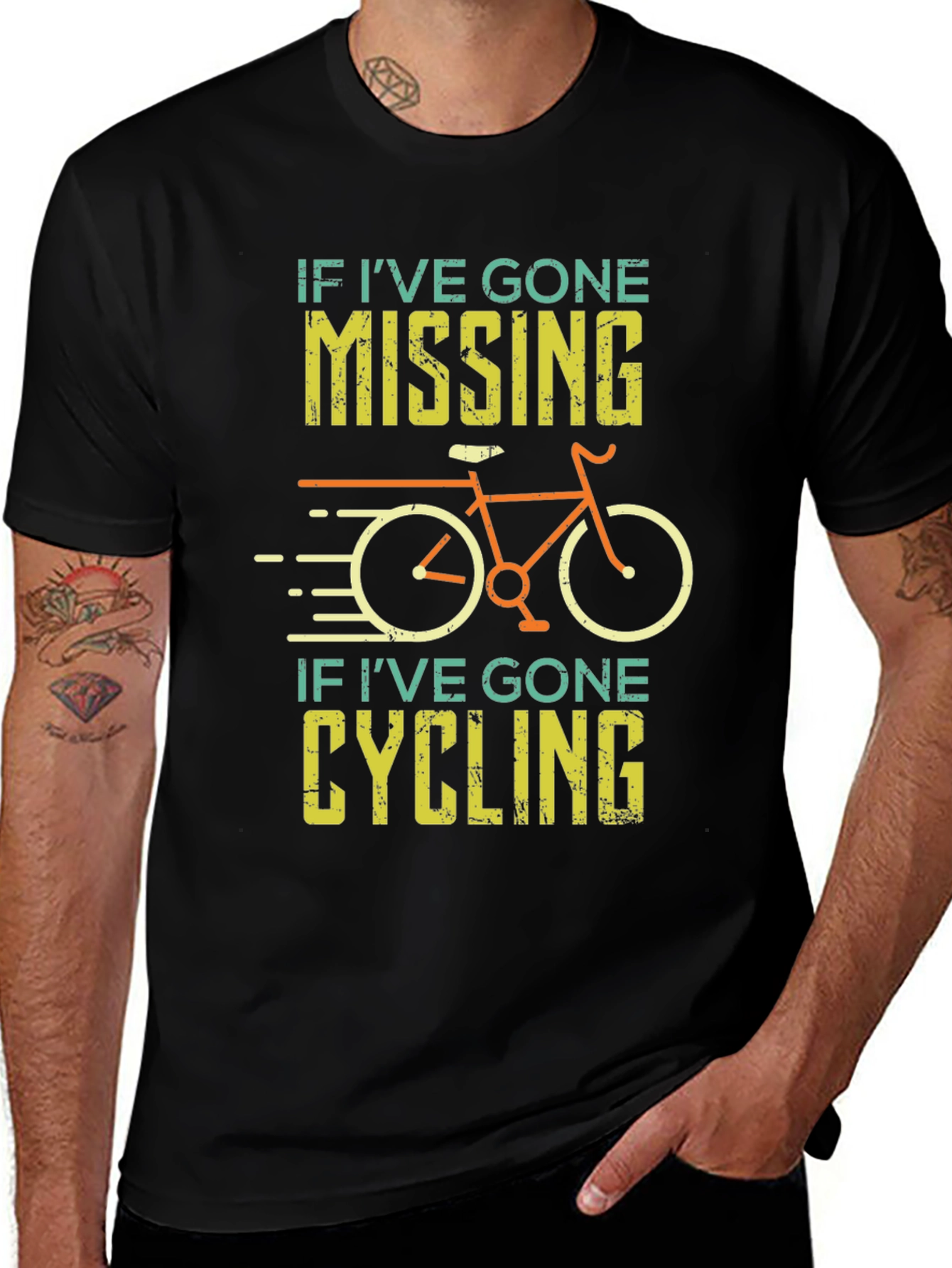 Funny Cycling T-Shirt - If Ive Gone Missing