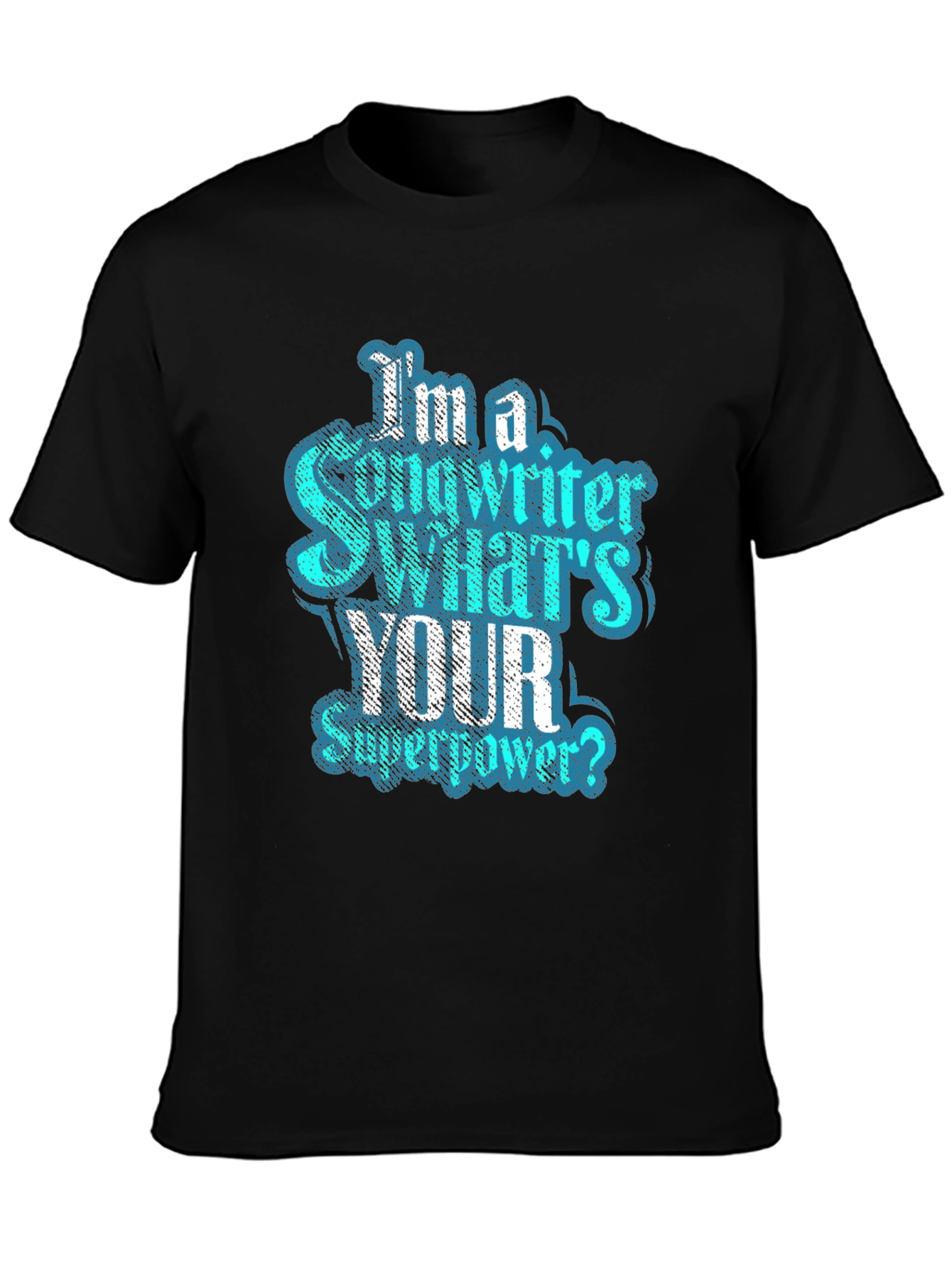 Songwriter Superpower T-Shirt - Black Crew Neck