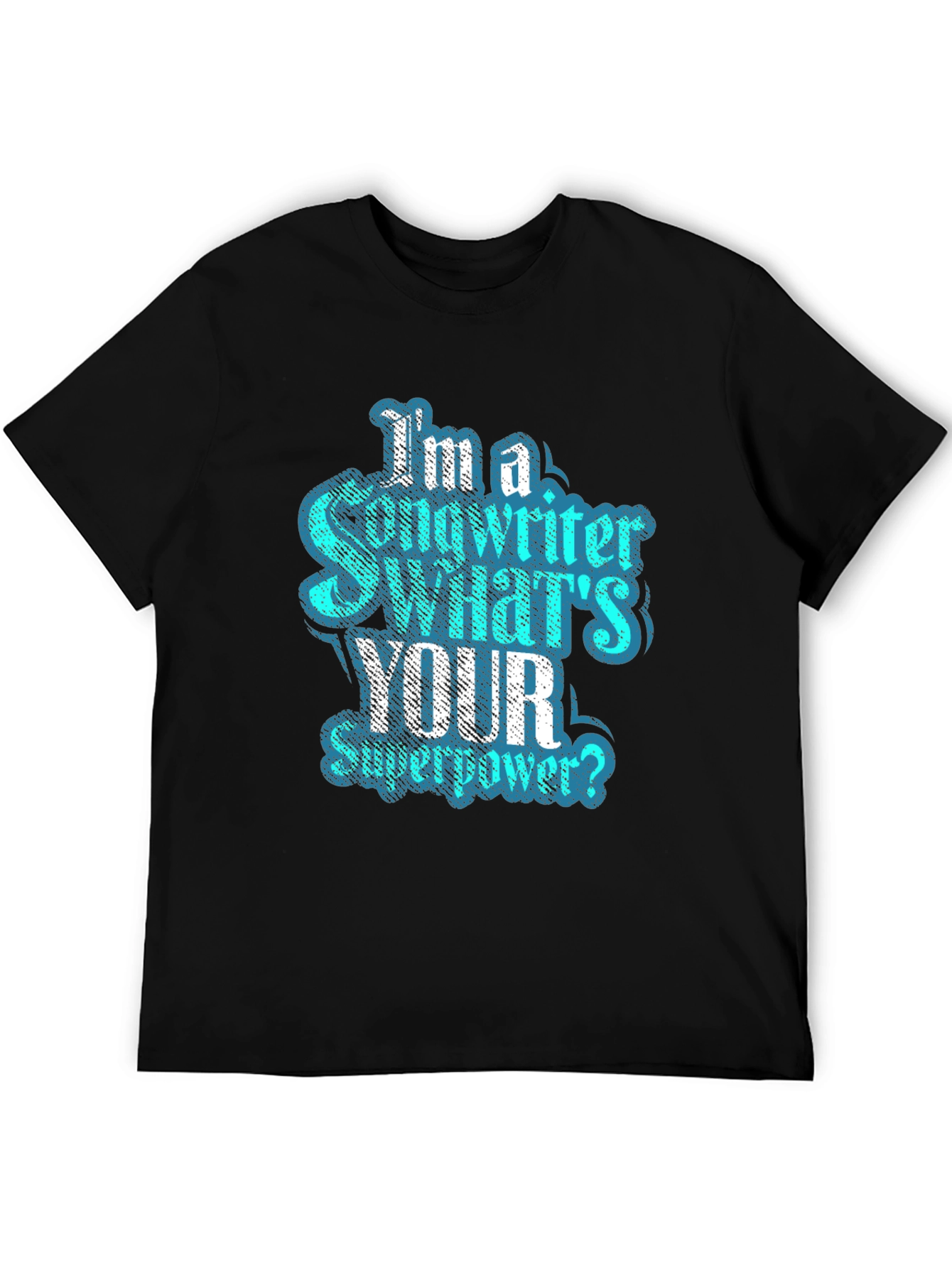 Songwriter Superpower T-Shirt - Black Crew Neck