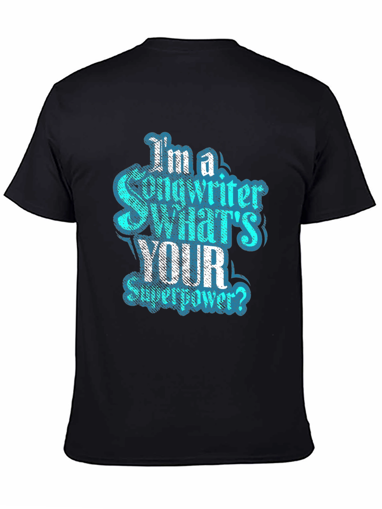 Songwriter Superpower T-Shirt - Black Crew Neck