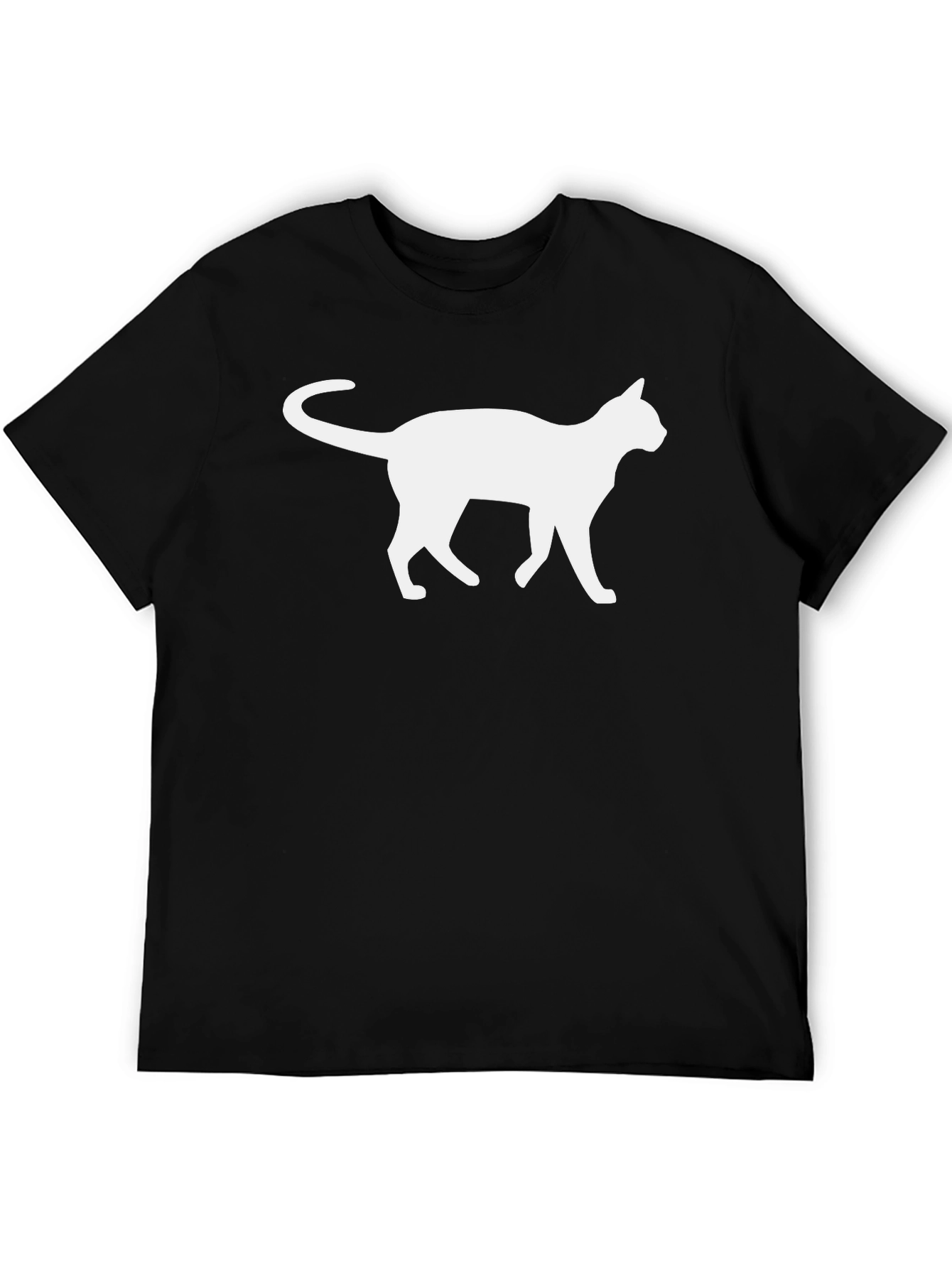 Cool Cat Silhouette Graphic T-Shirt