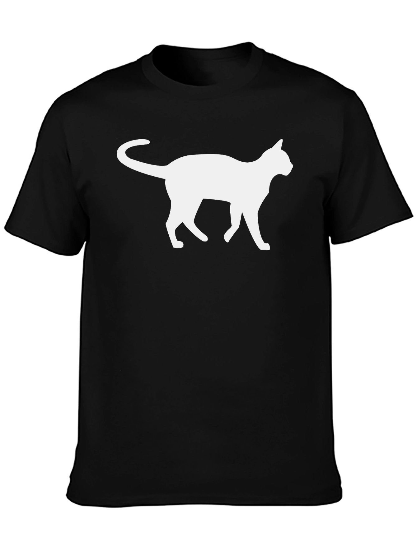 Cool Cat Silhouette Graphic T-Shirt