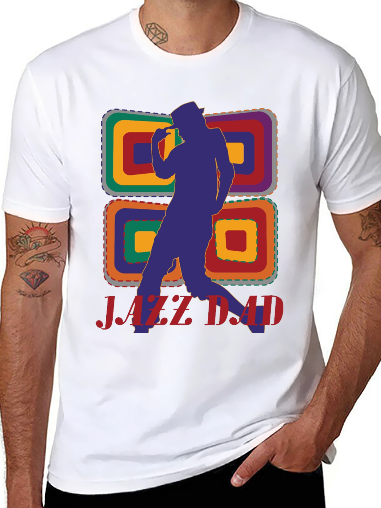 Jazz Dad Graphic Tee - Retro Style