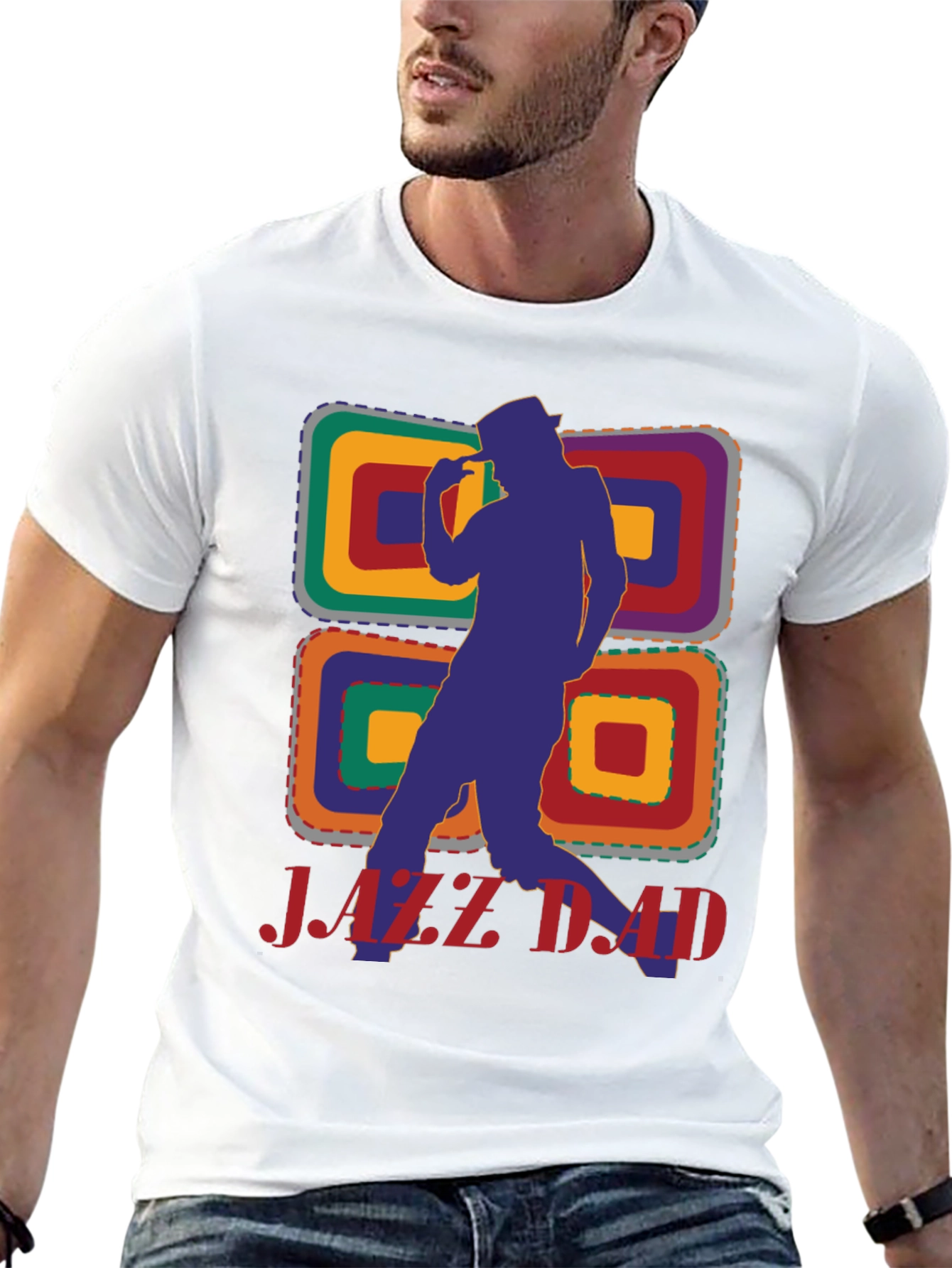 Jazz Dad Graphic Tee - Retro Style