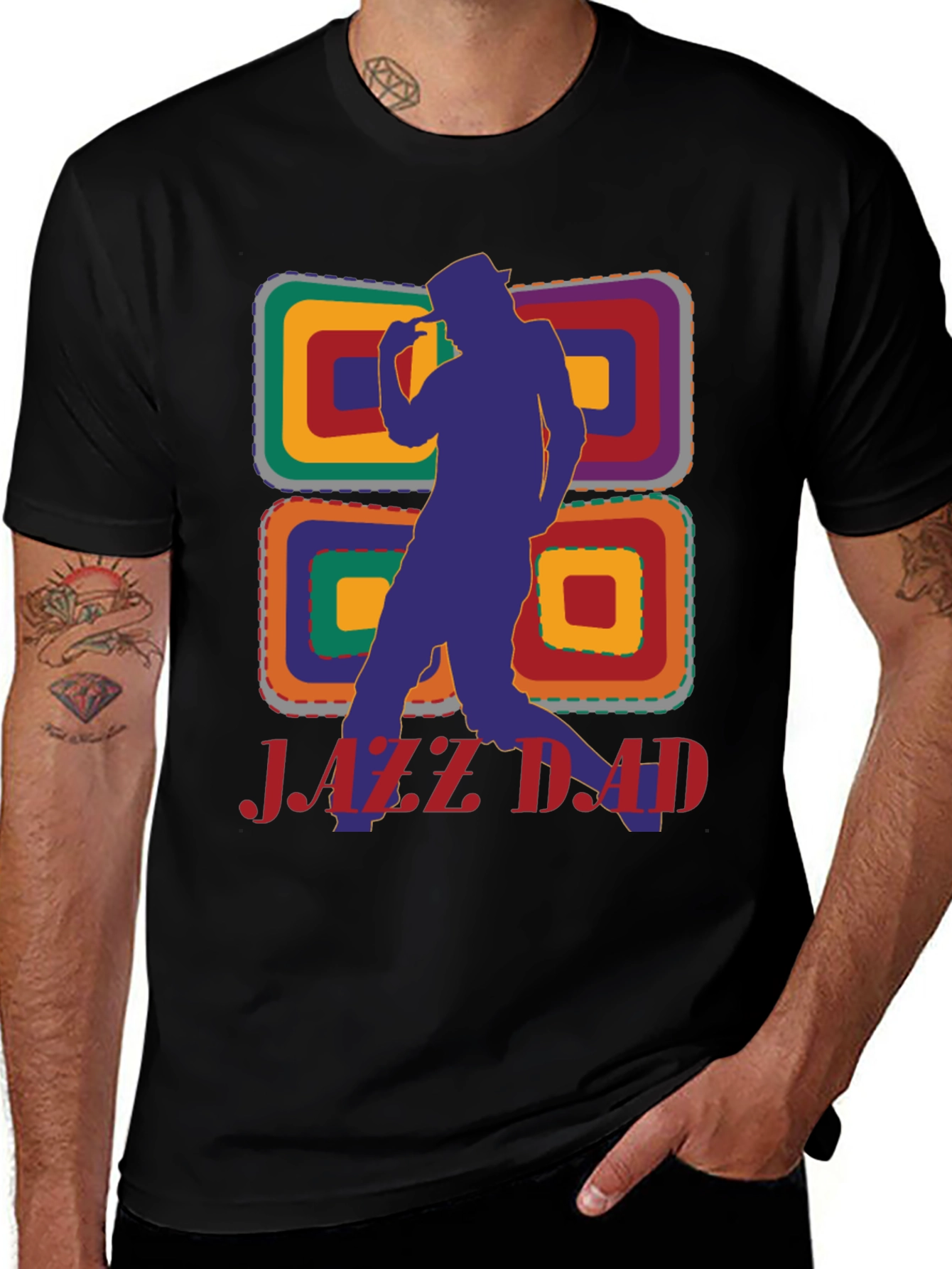 Jazz Dad Graphic Tee - Retro Style