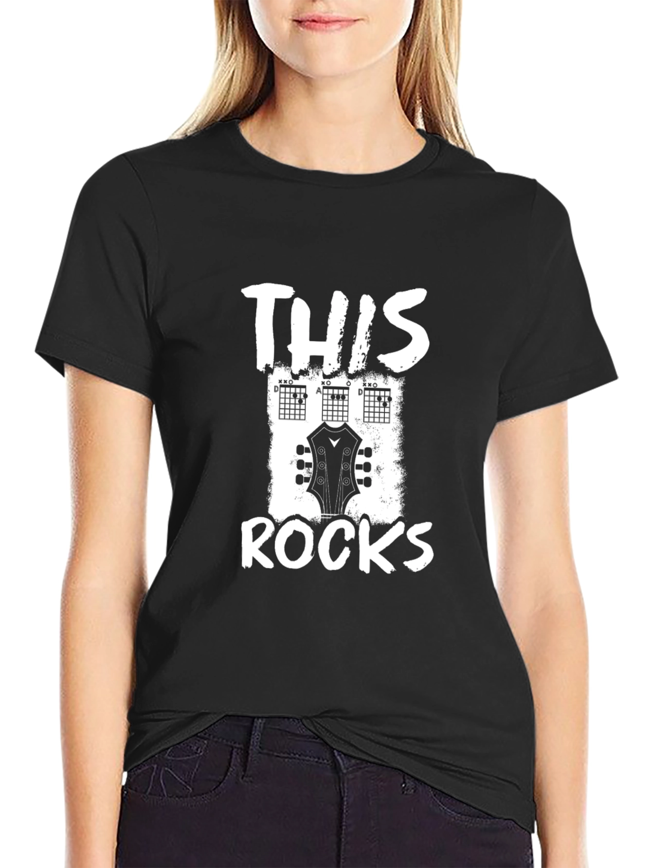 This Rocks Guitar Chord T-Shirt - Black