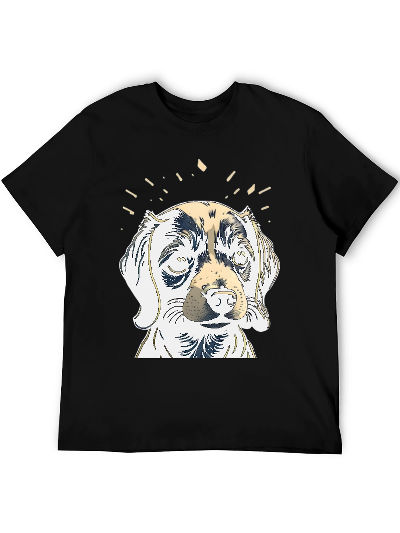 Dog Graphic Tee - Mens Black T-Shirt