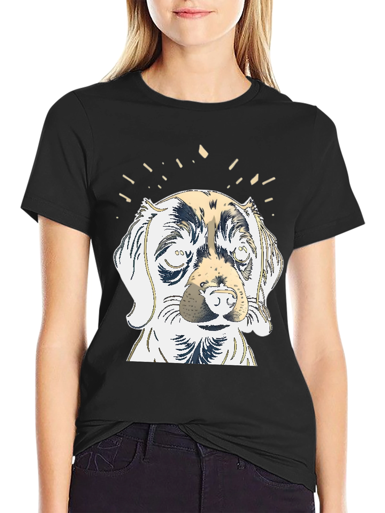 Dog Graphic Tee - Mens Black T-Shirt