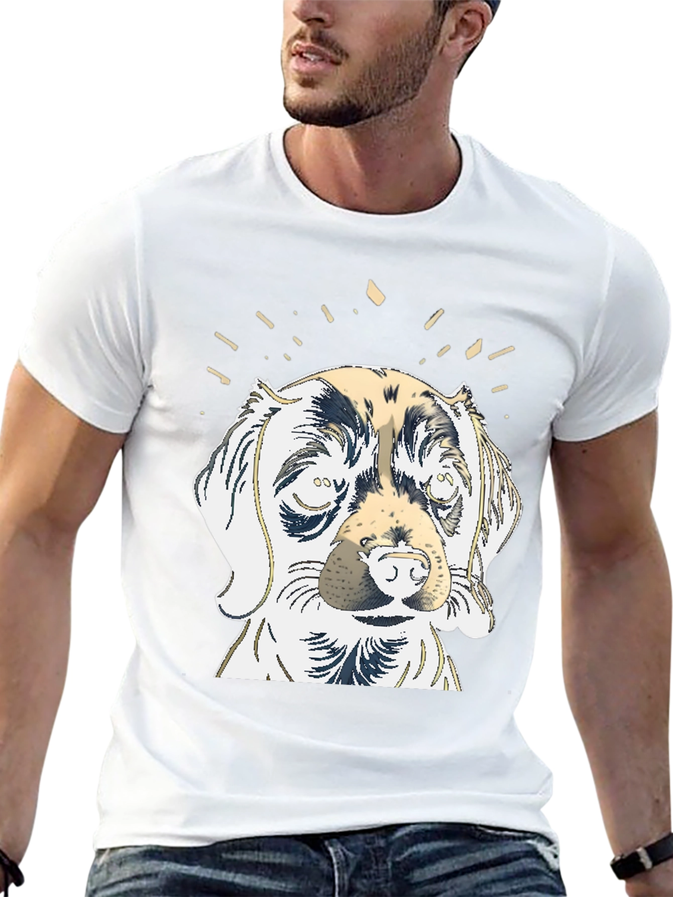 Dog Graphic Tee - Mens Black T-Shirt