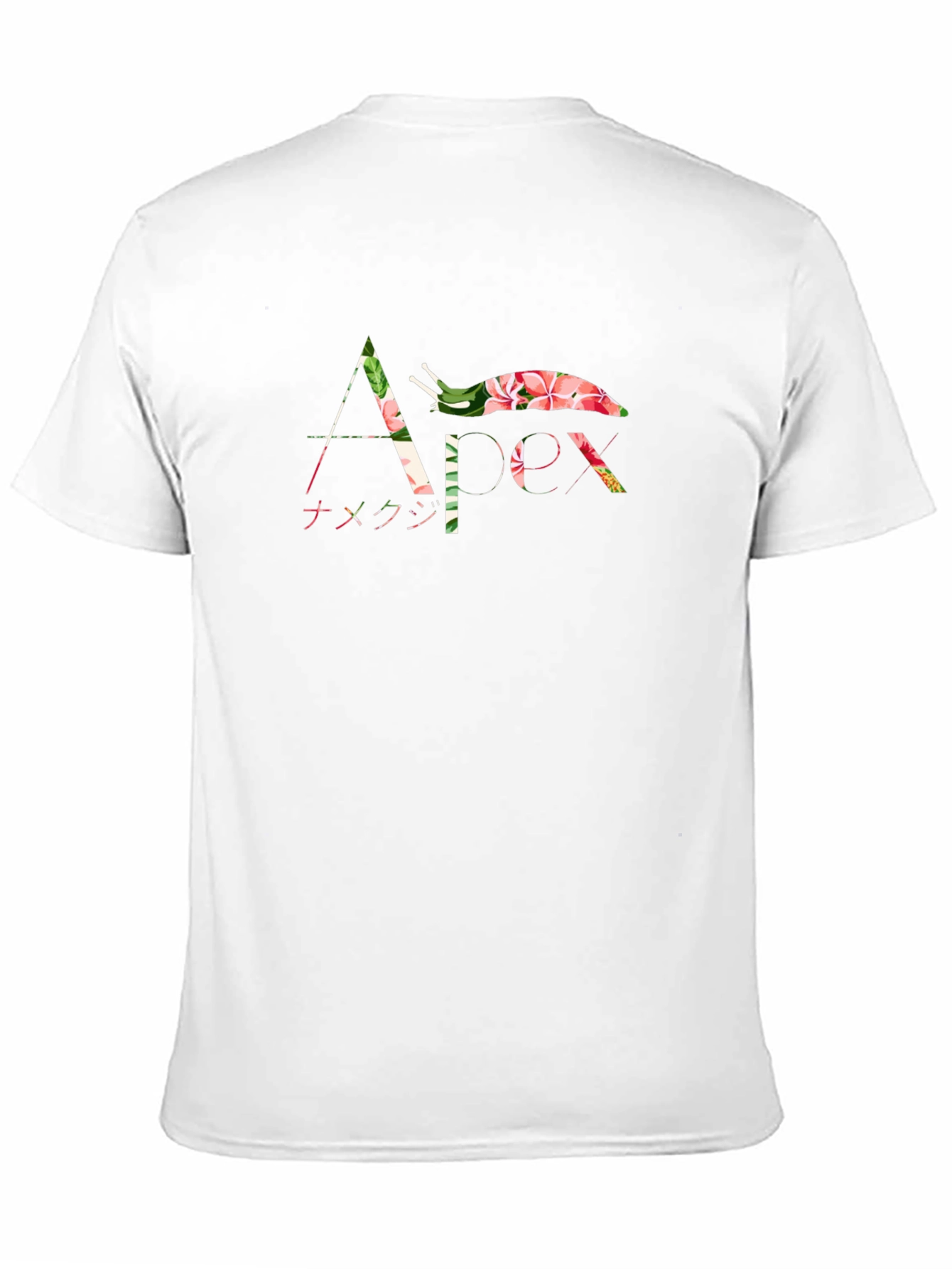 Floral Apex Slug Graphic Black T-Shirt