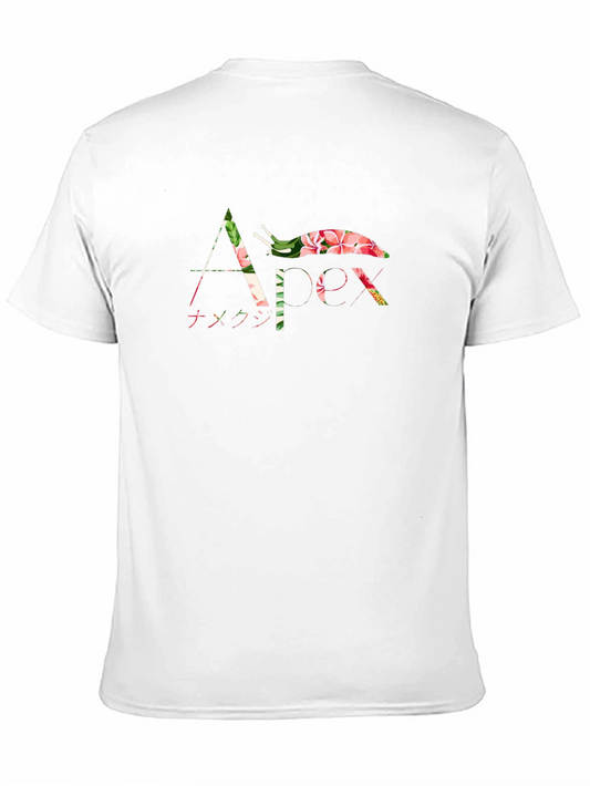 Floral Apex Slug Graphic Black T-Shirt