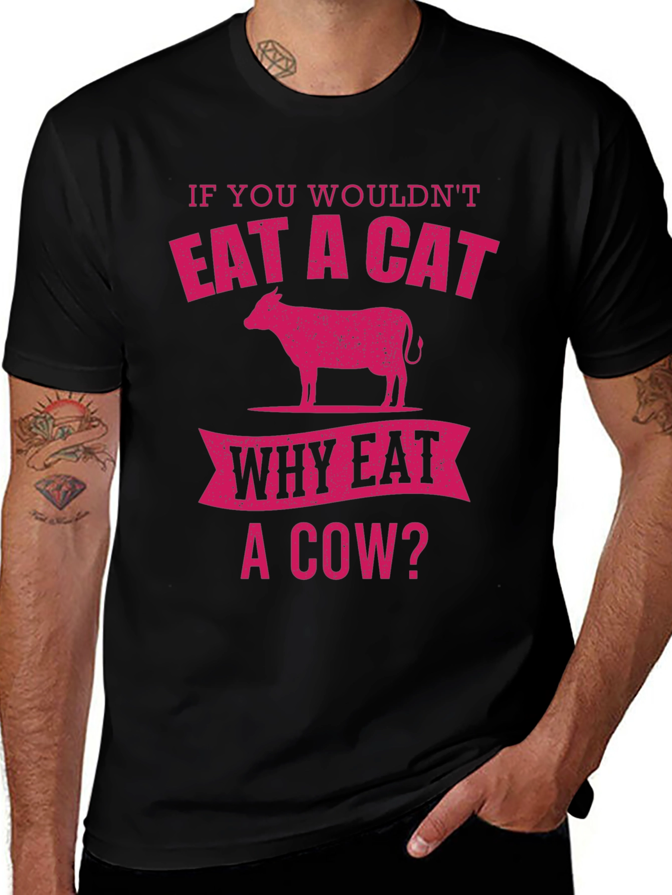 Vegan Eat A Cat? Graphic T-Shirt
