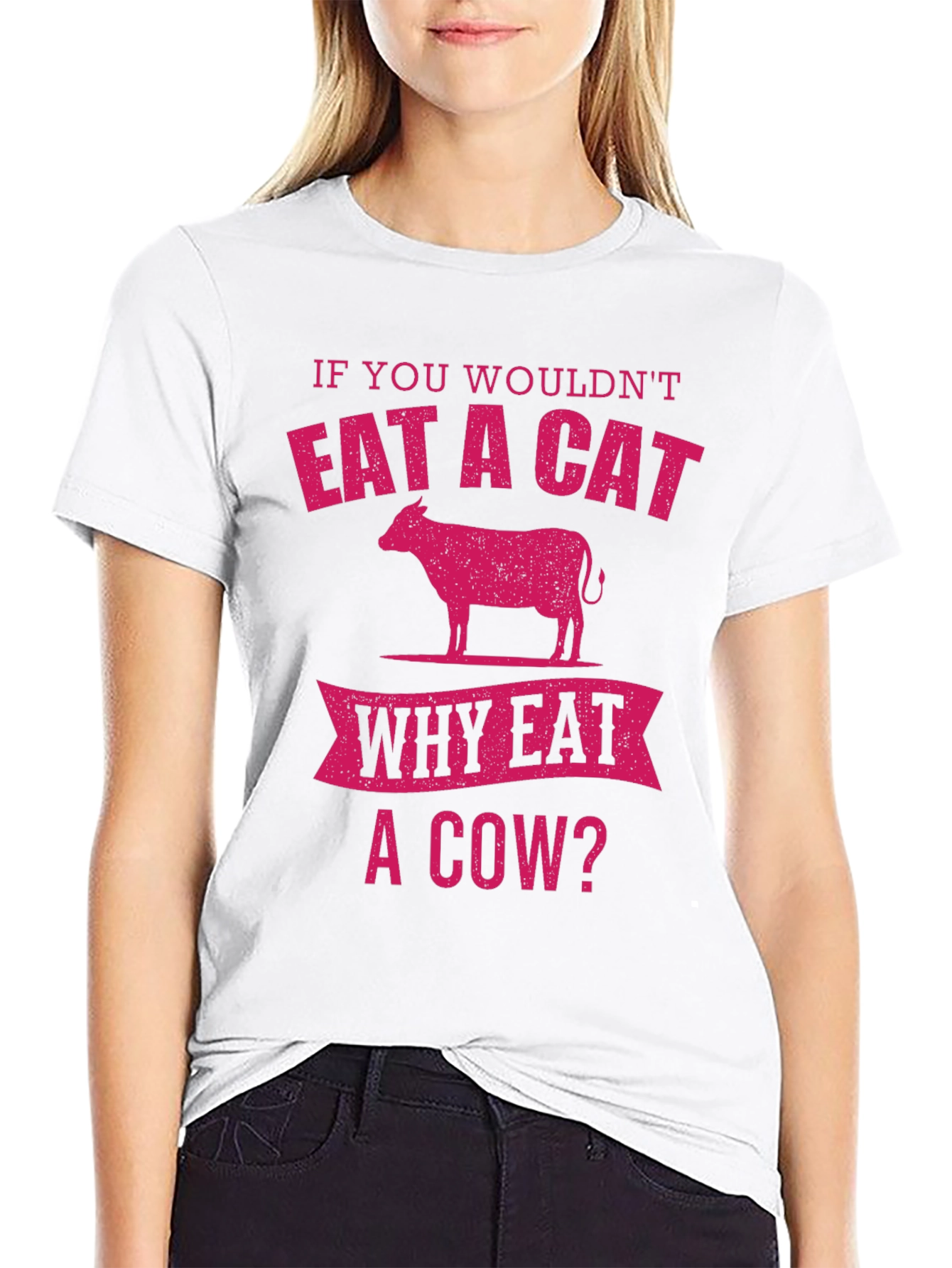 Vegan Eat A Cat? Graphic T-Shirt