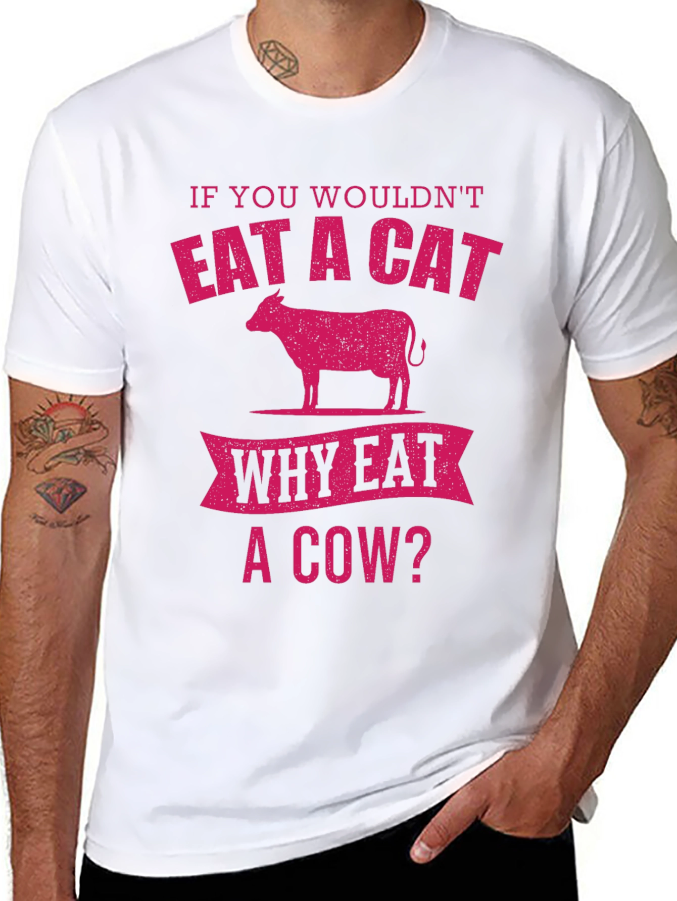 Vegan Eat A Cat? Graphic T-Shirt