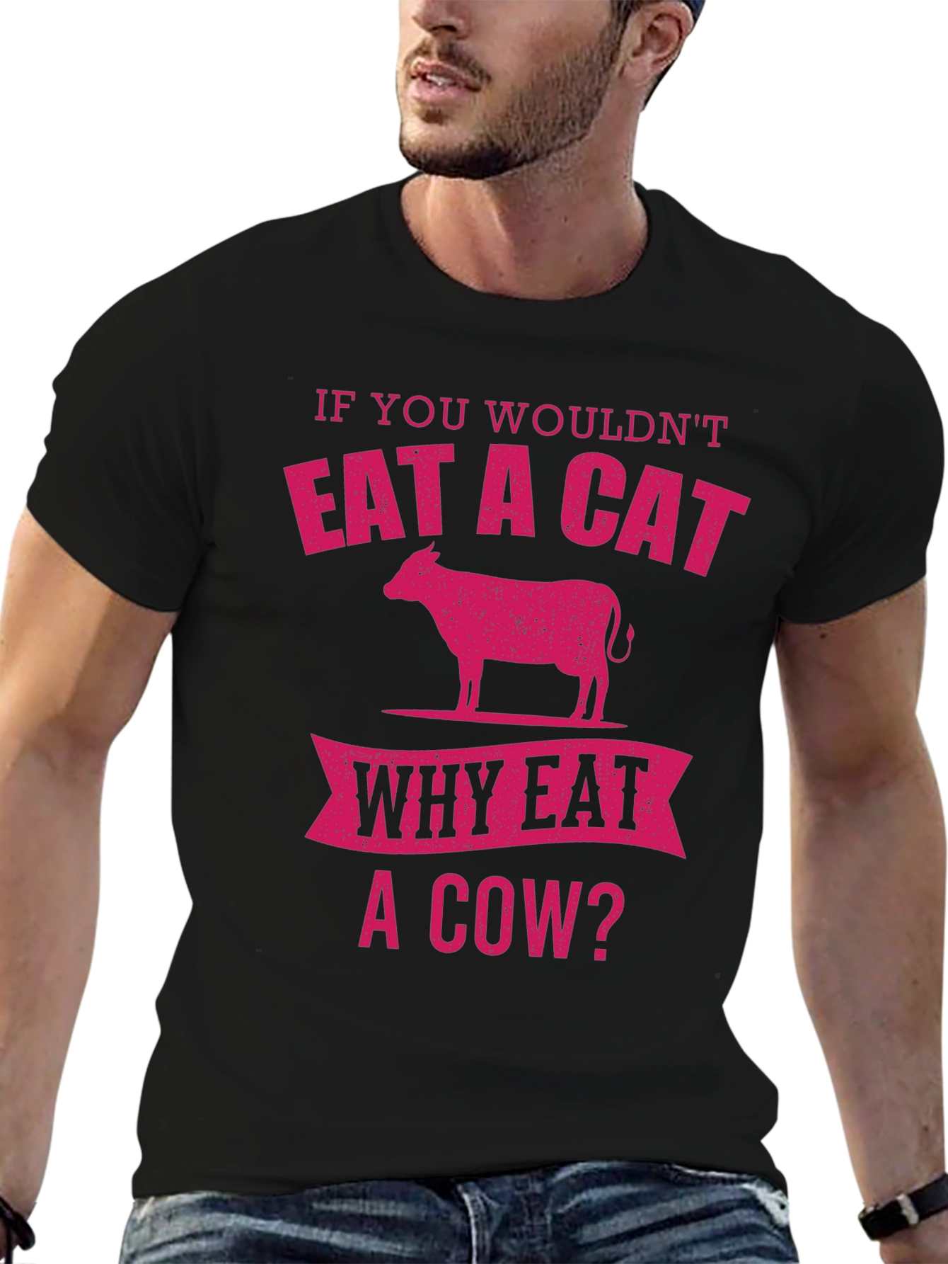 Vegan Eat A Cat? Graphic T-Shirt