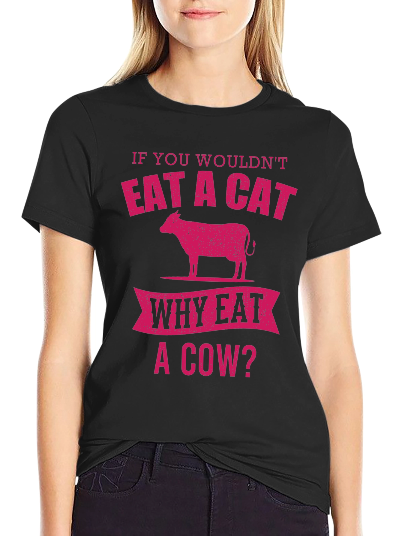 Vegan Eat A Cat? Graphic T-Shirt