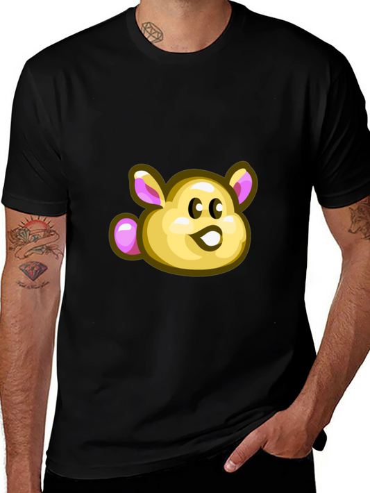 Cute Hamster Graphic Black T-Shirt