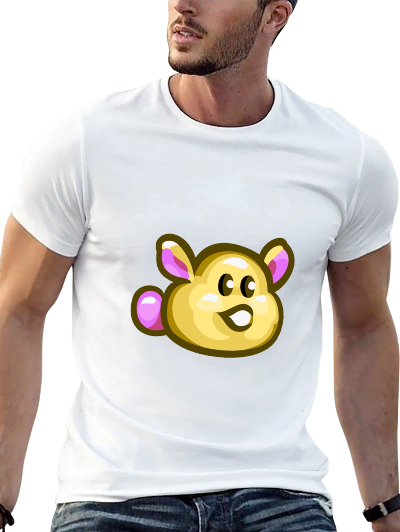 Cute Hamster Graphic Black T-Shirt