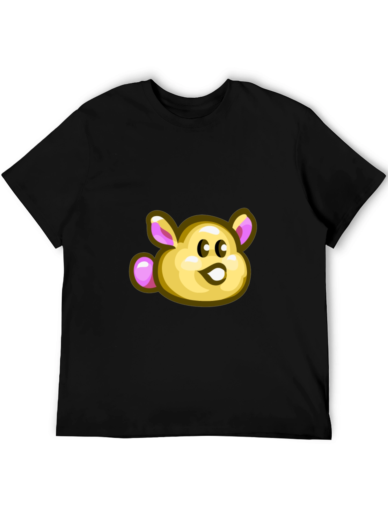 Cute Hamster Graphic Black T-Shirt