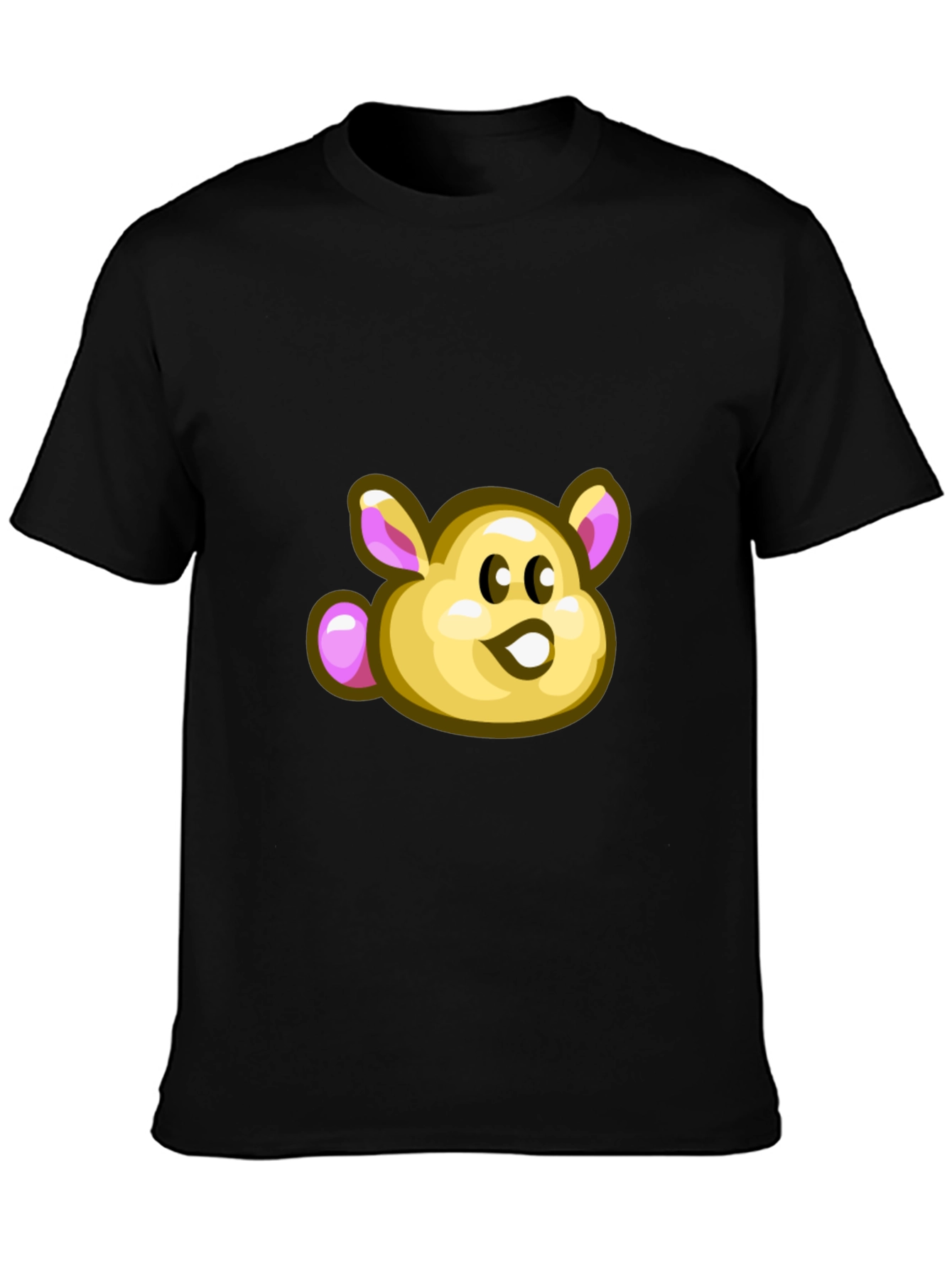 Cute Hamster Graphic Black T-Shirt