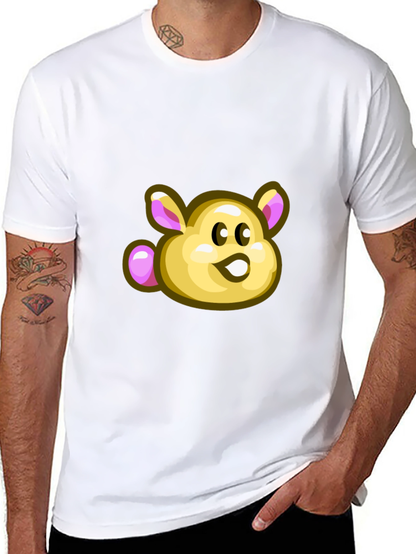 Cute Hamster Graphic Black T-Shirt