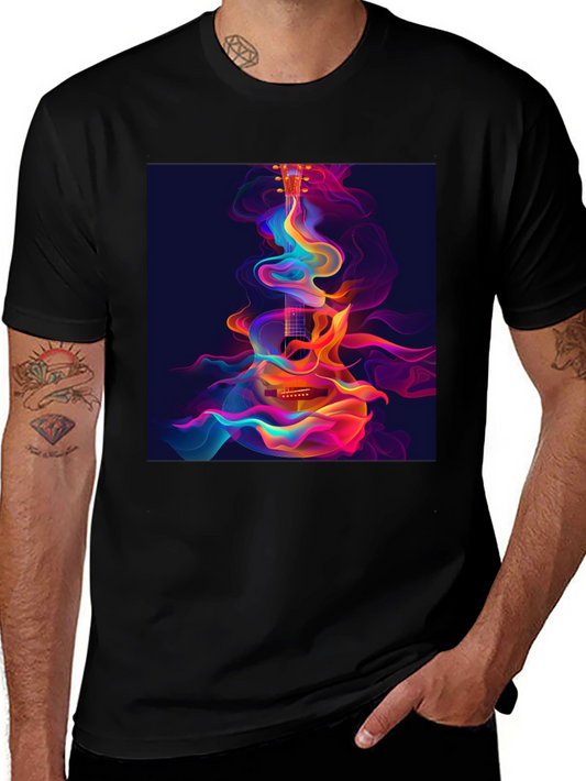 Colorful Guitar T-Shirt - Music Lover Apparel