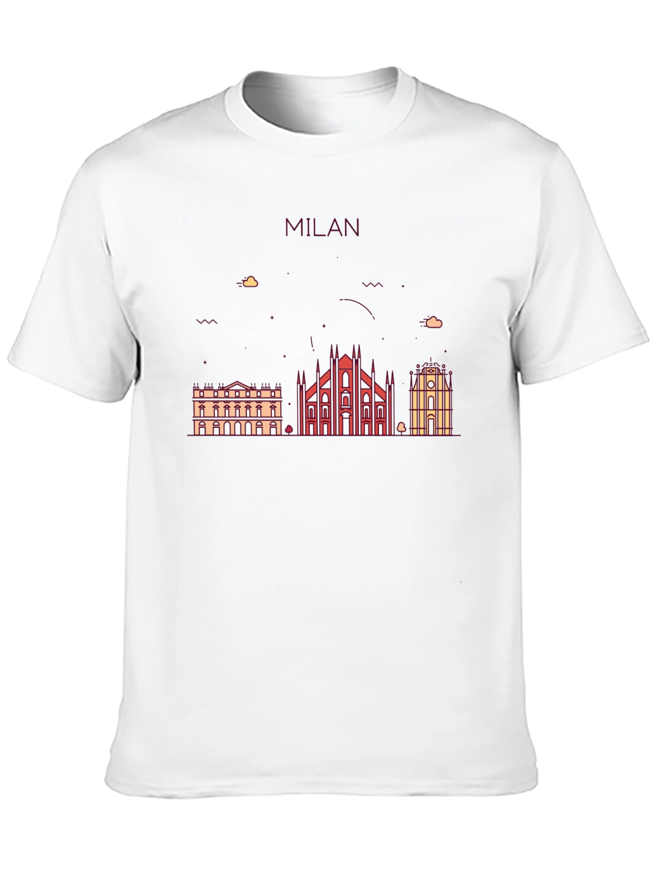 Milan Skyline Graphic T-Shirt - Black