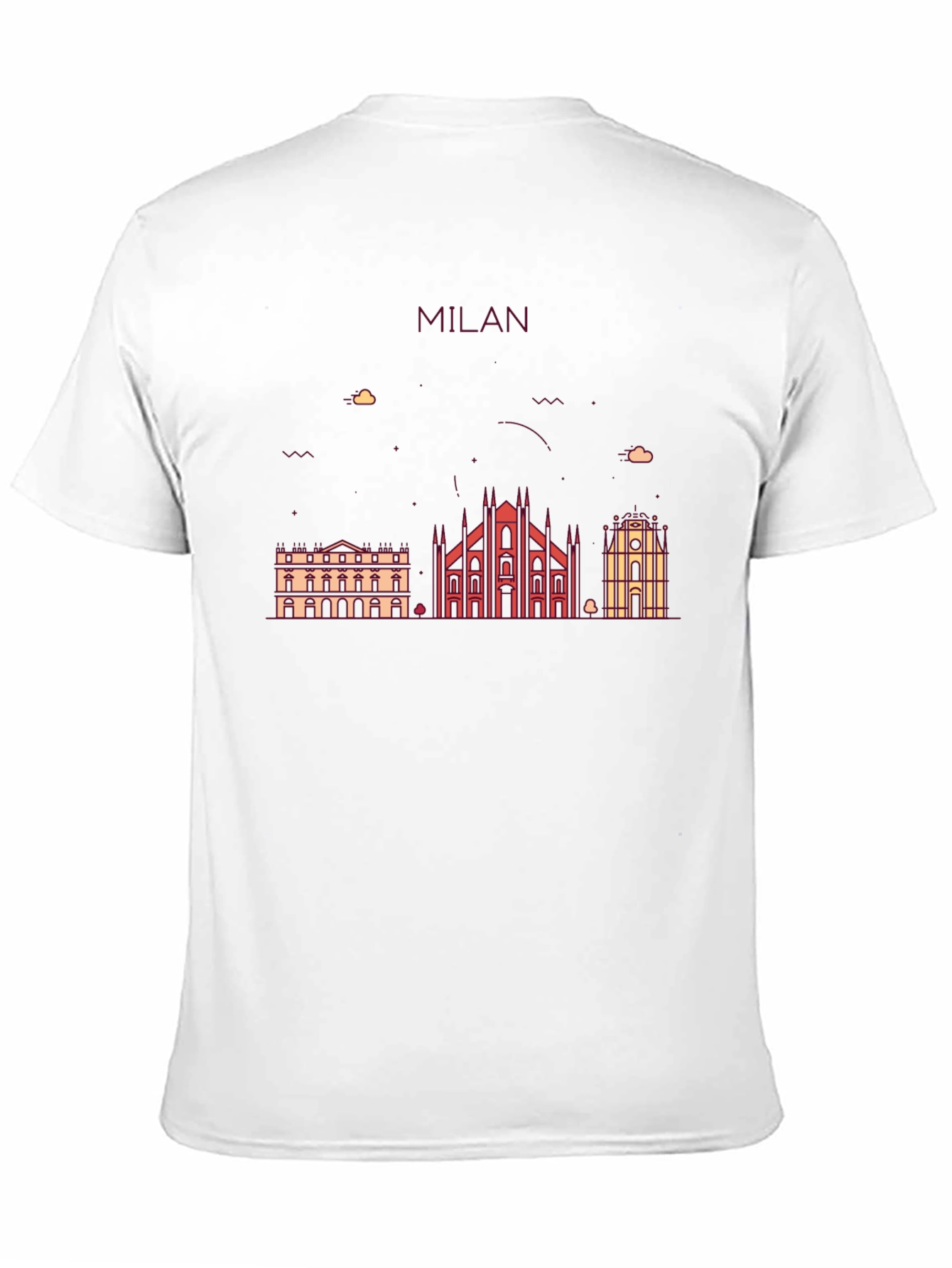 Milan Skyline Graphic T-Shirt - Black