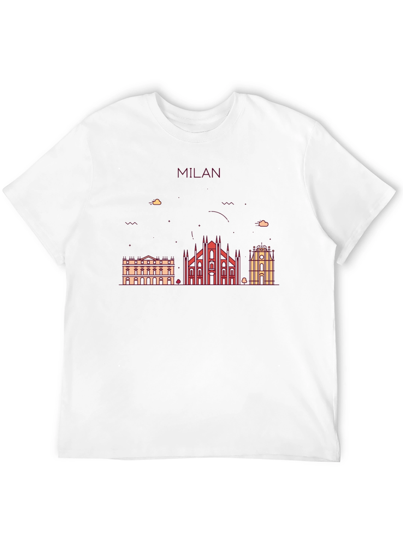 Milan Skyline Graphic T-Shirt - Black