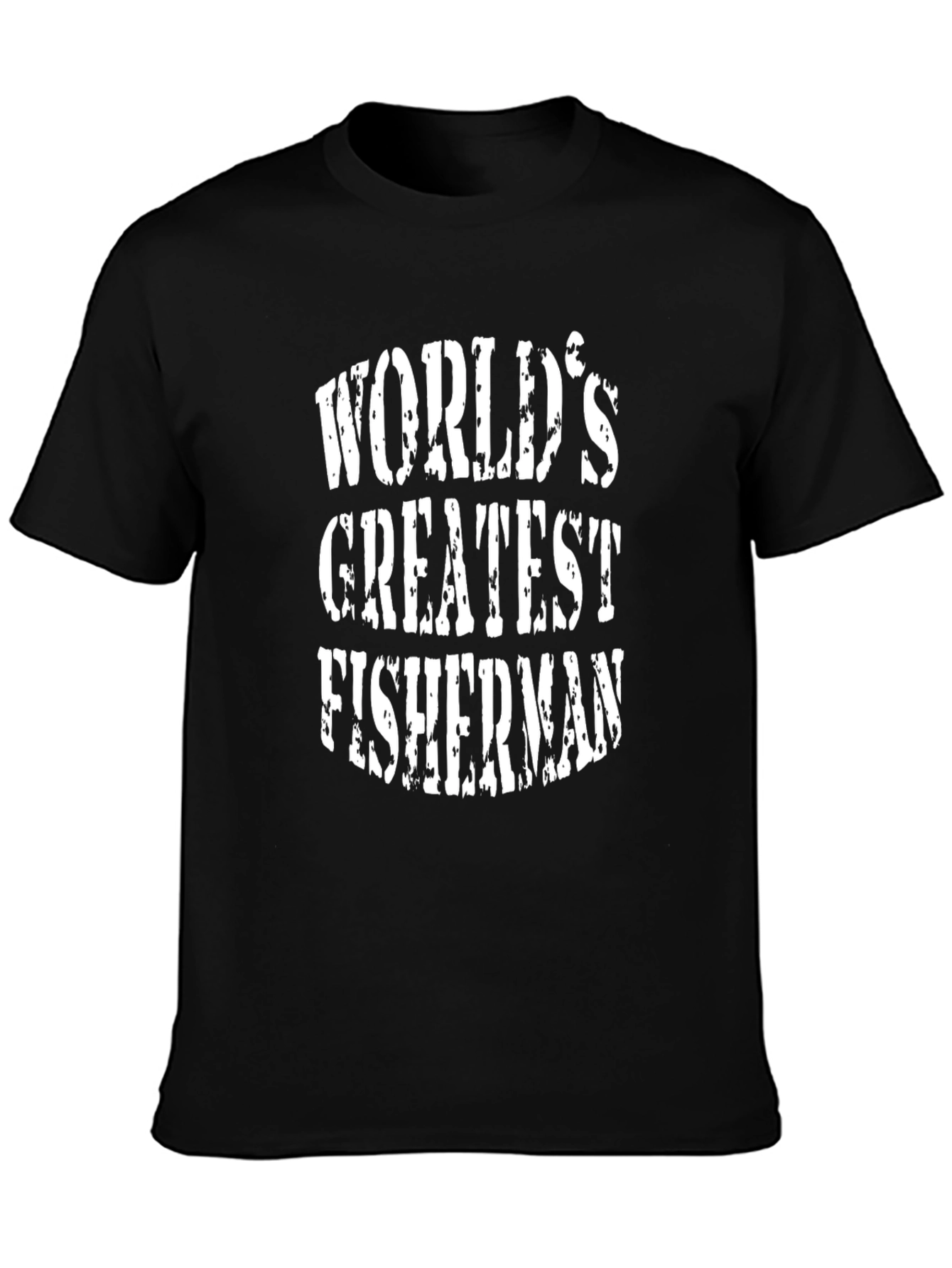 Worlds Greatest Fisherman Black Graphic Tee