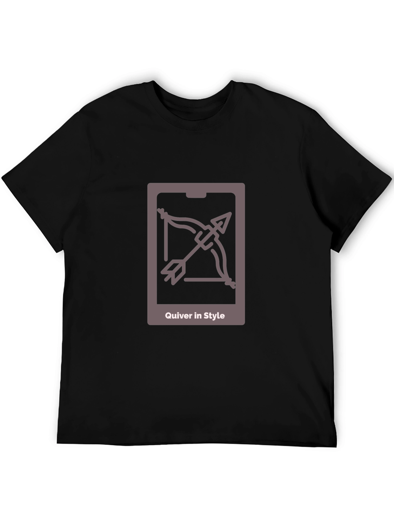 Quiver in Style Black Tee - Archer Design