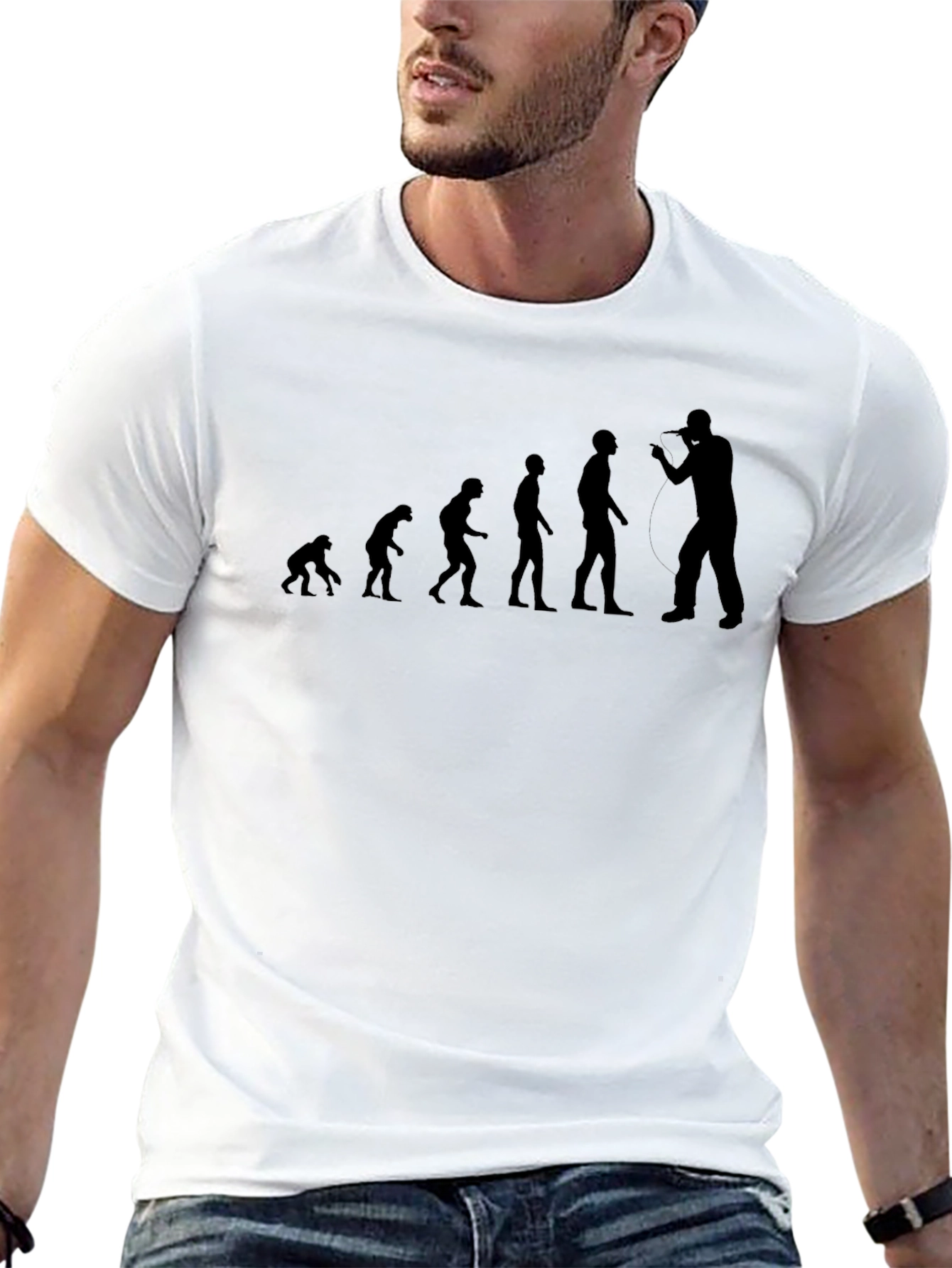 Evolution of Rapper Black T-Shirt