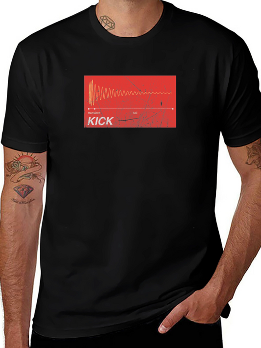 Kick Drum Waveform Graphic Tee - Musician Apparel