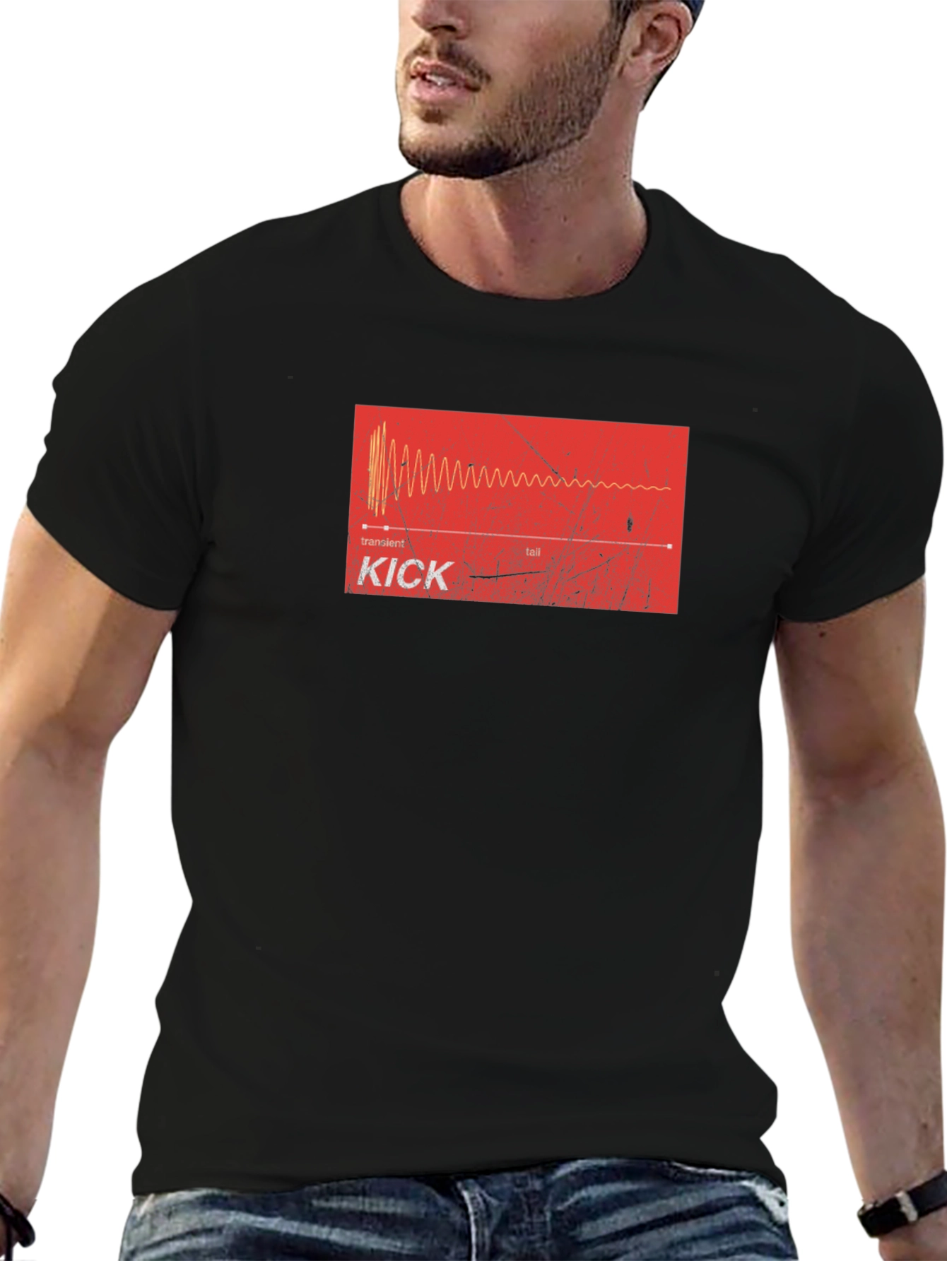 Kick Drum Waveform Graphic Tee - Musician Apparel