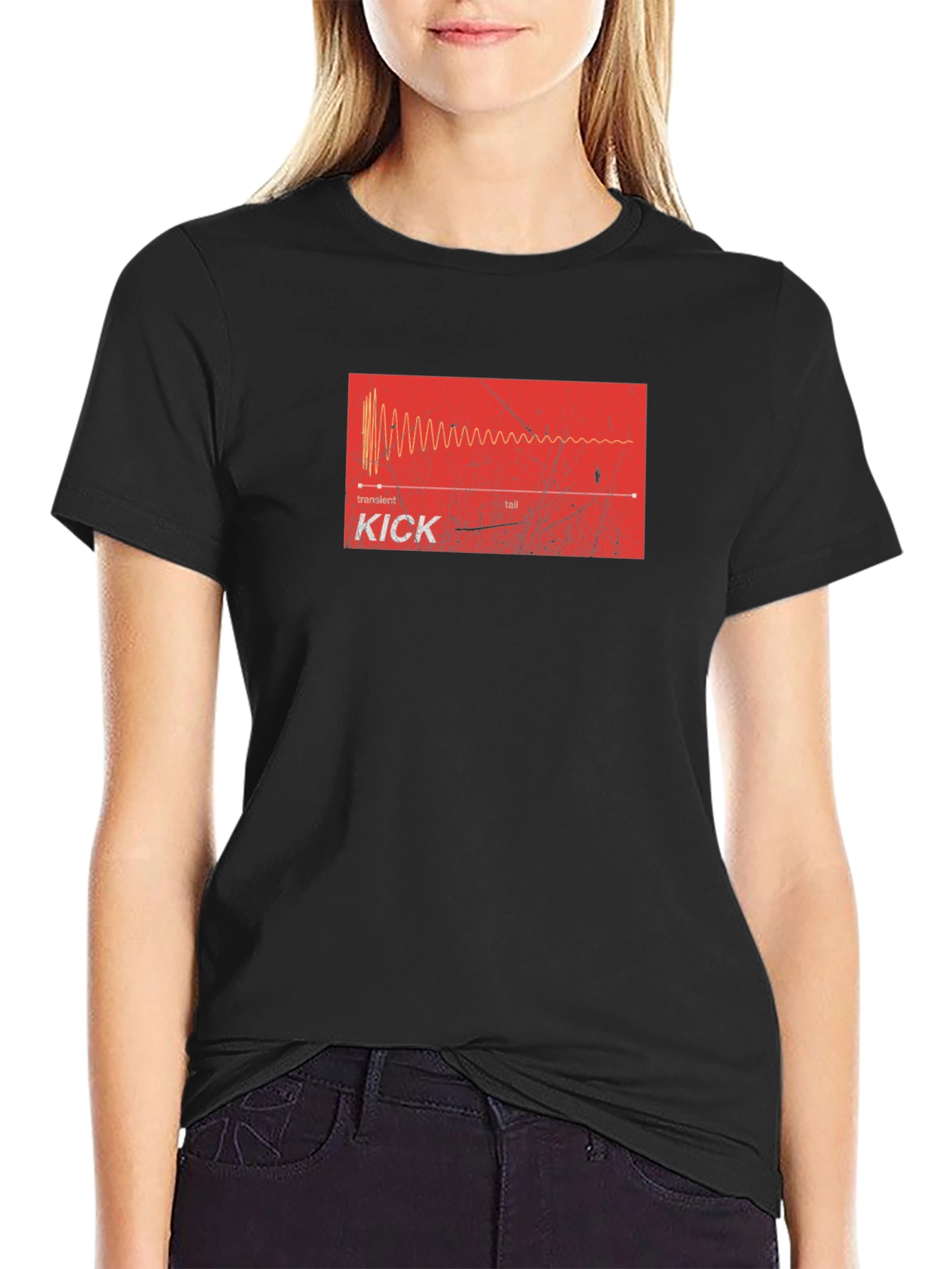 Kick Drum Waveform Graphic Tee - Musician Apparel