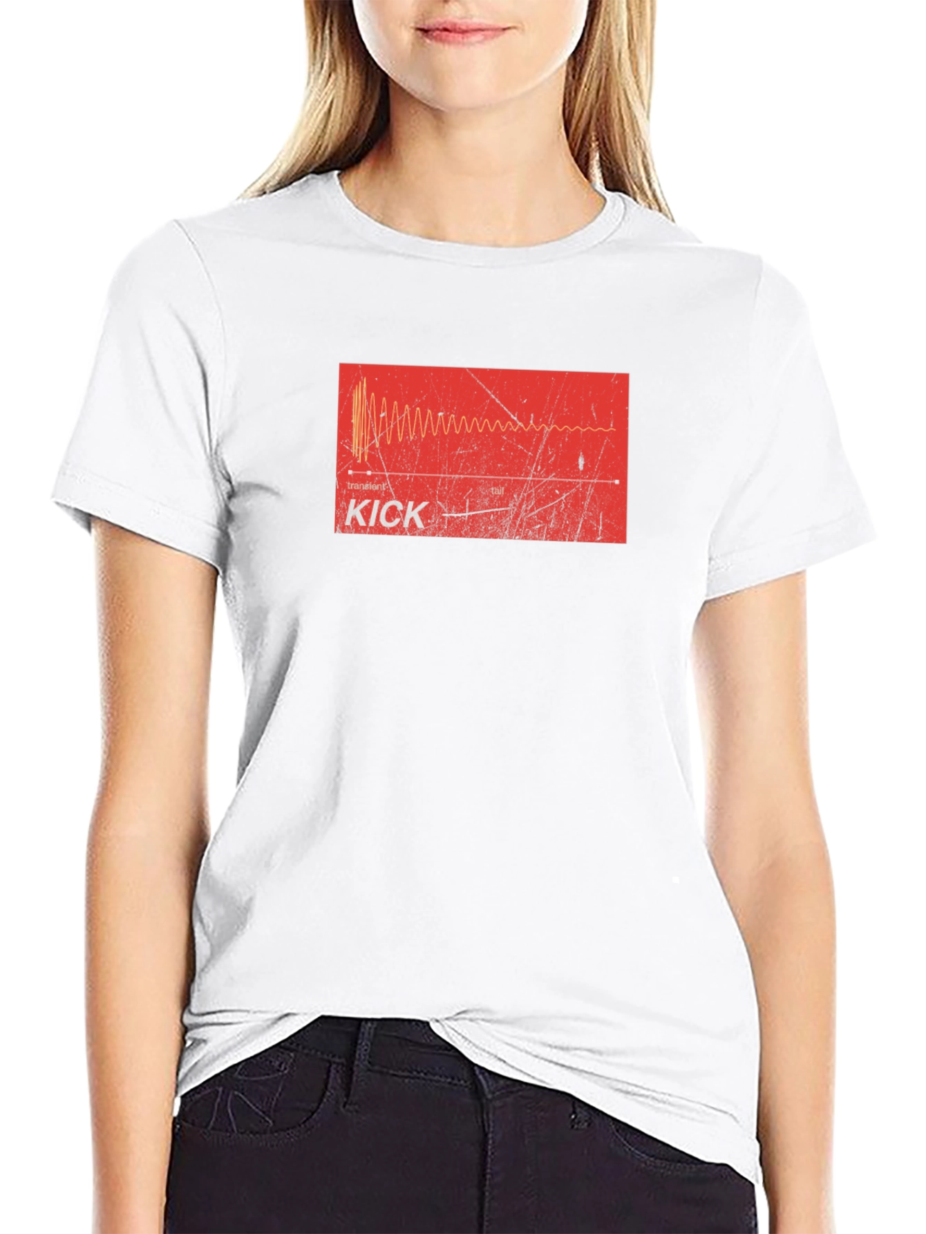 Kick Drum Waveform Graphic Tee - Musician Apparel