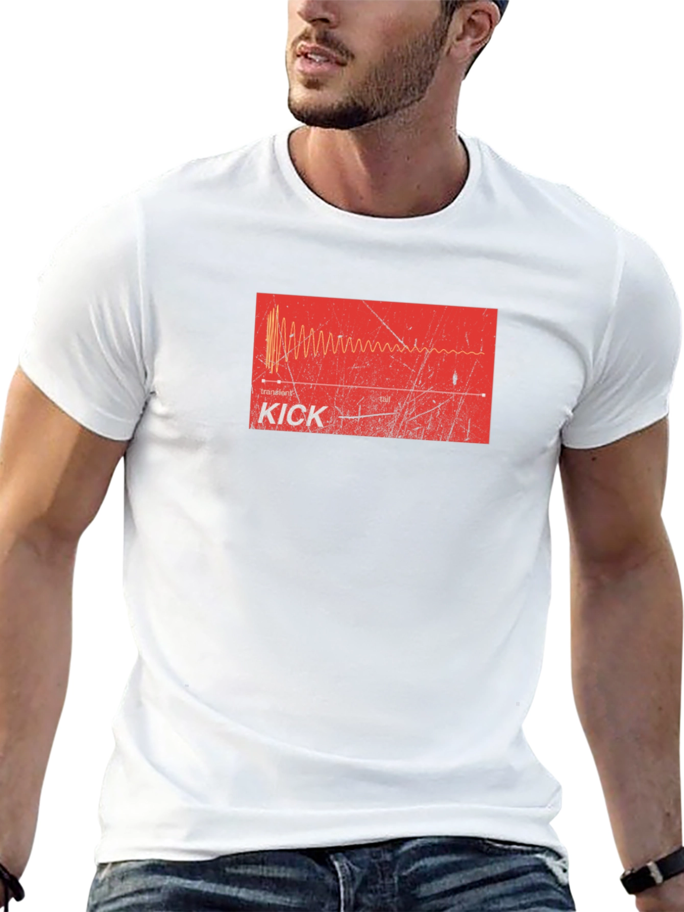 Kick Drum Waveform Graphic Tee - Musician Apparel
