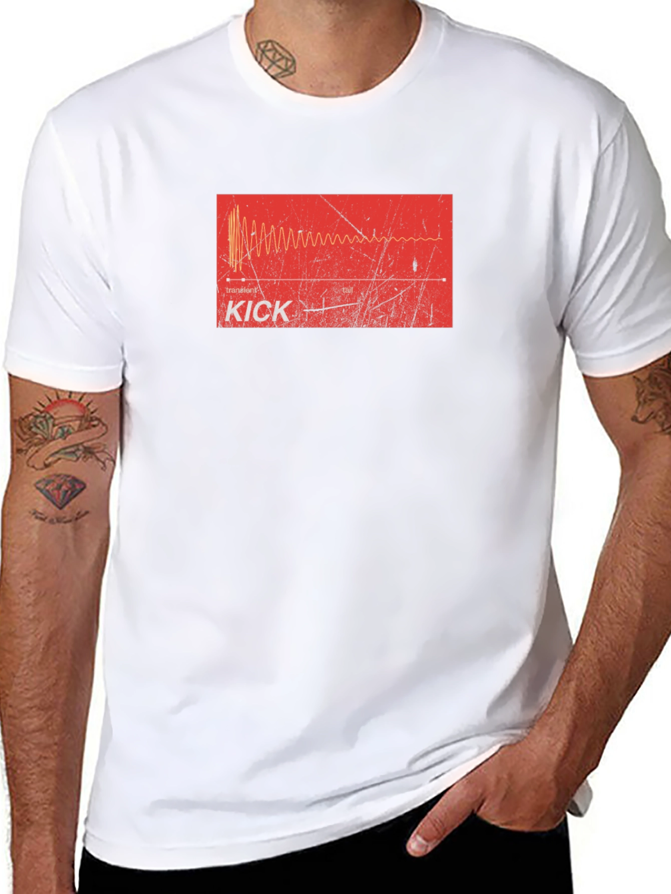 Kick Drum Waveform Graphic Tee - Musician Apparel