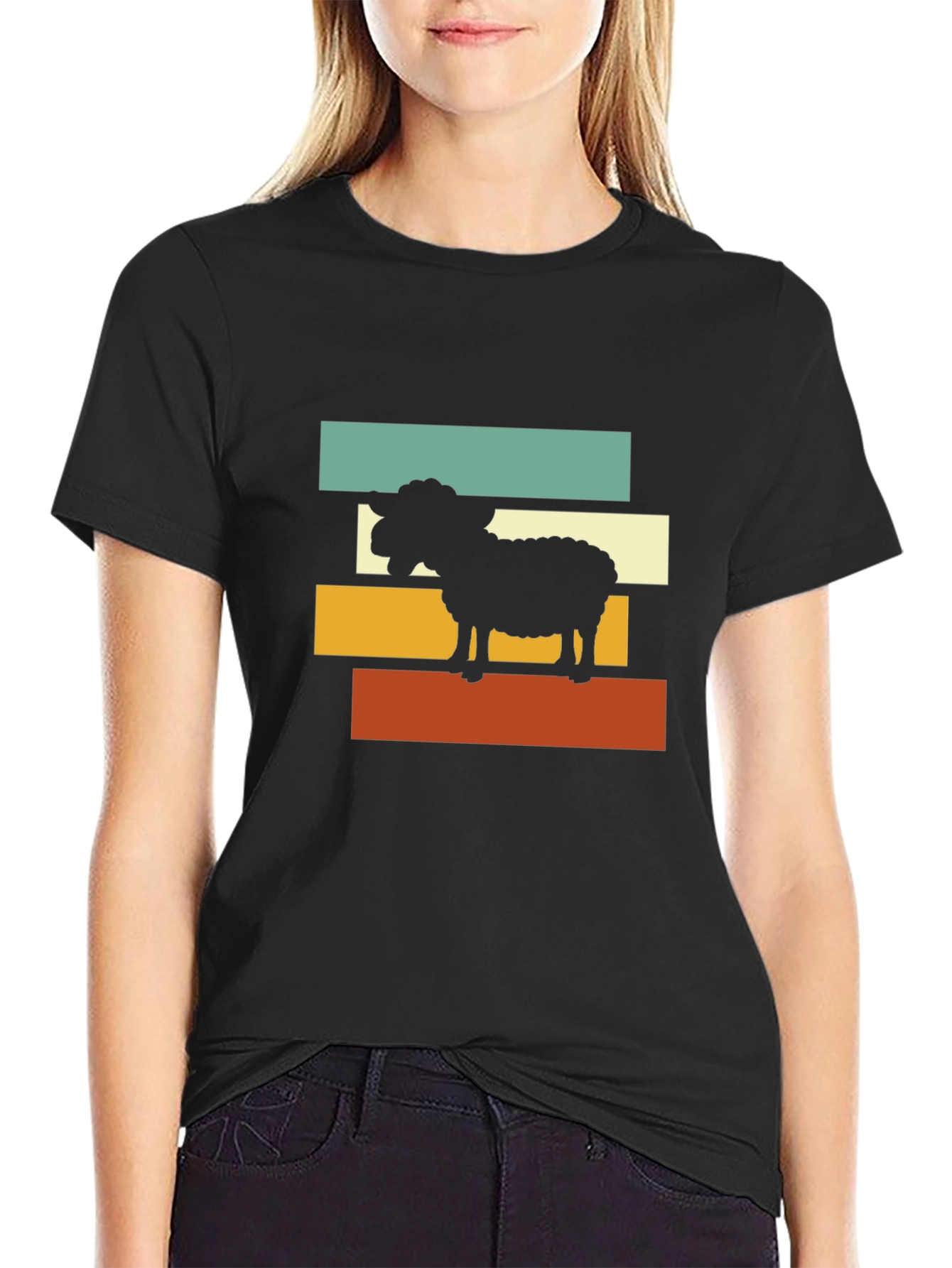 Retro Sheep Graphic Tee - Farm Animal Lover Shirt