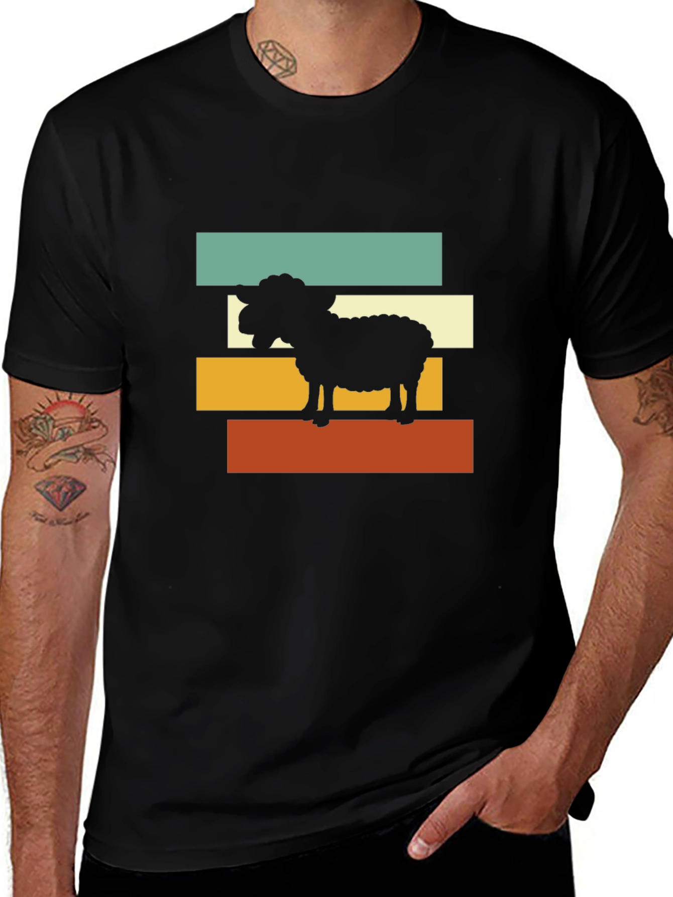 Retro Sheep Graphic Tee - Farm Animal Lover Shirt