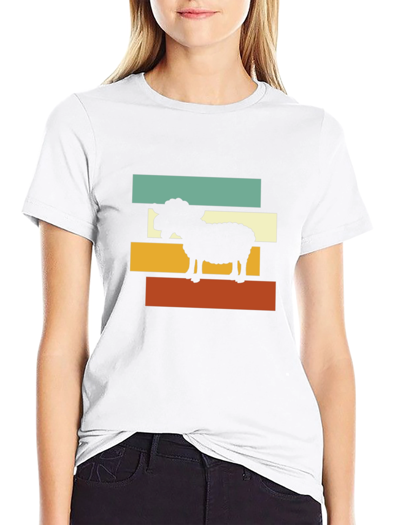 Retro Sheep Graphic Tee - Farm Animal Lover Shirt