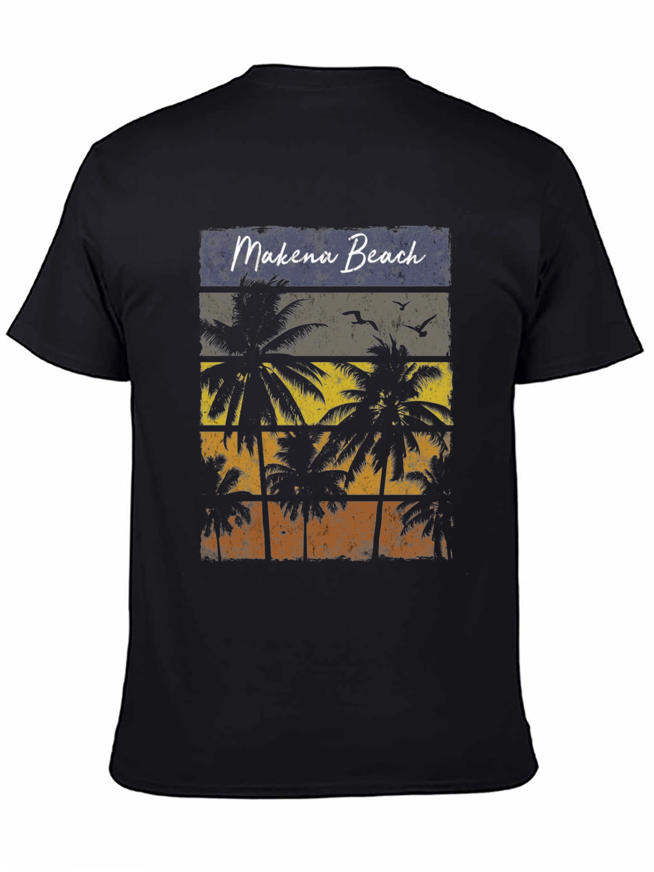 Makena Beach Palm Tree Graphic T-Shirt