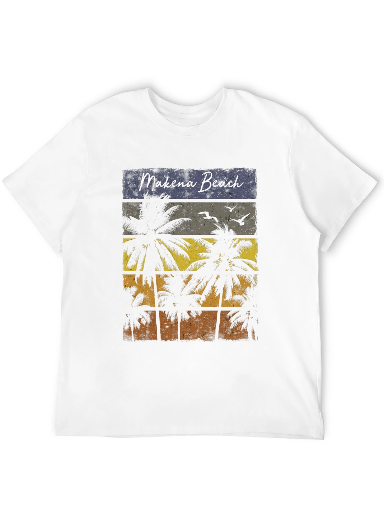 Makena Beach Palm Tree Graphic T-Shirt