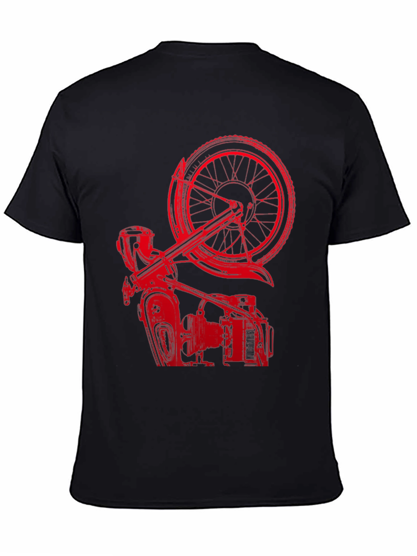 Red Motorcycle Graphic T-Shirt