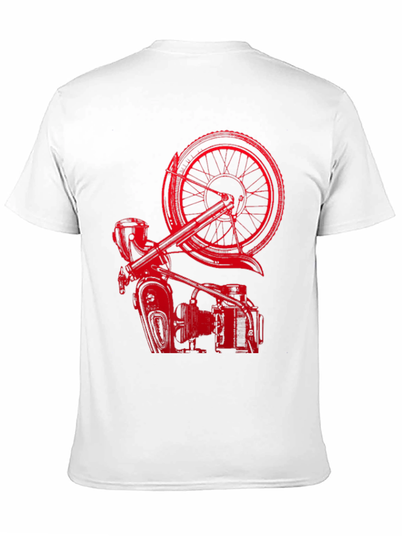 Red Motorcycle Graphic T-Shirt