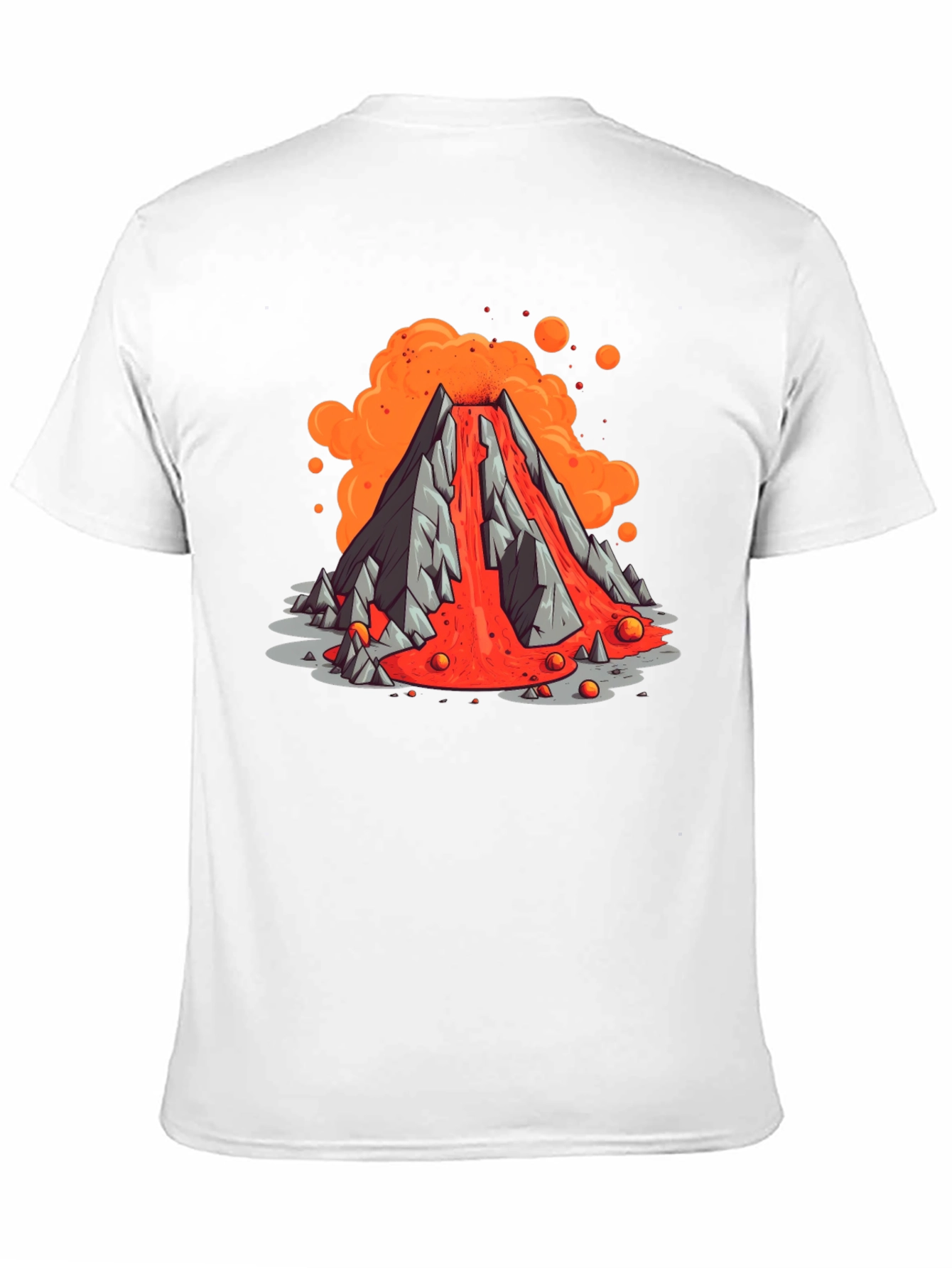 Volcano Lava Flow Graphic Tee - Black