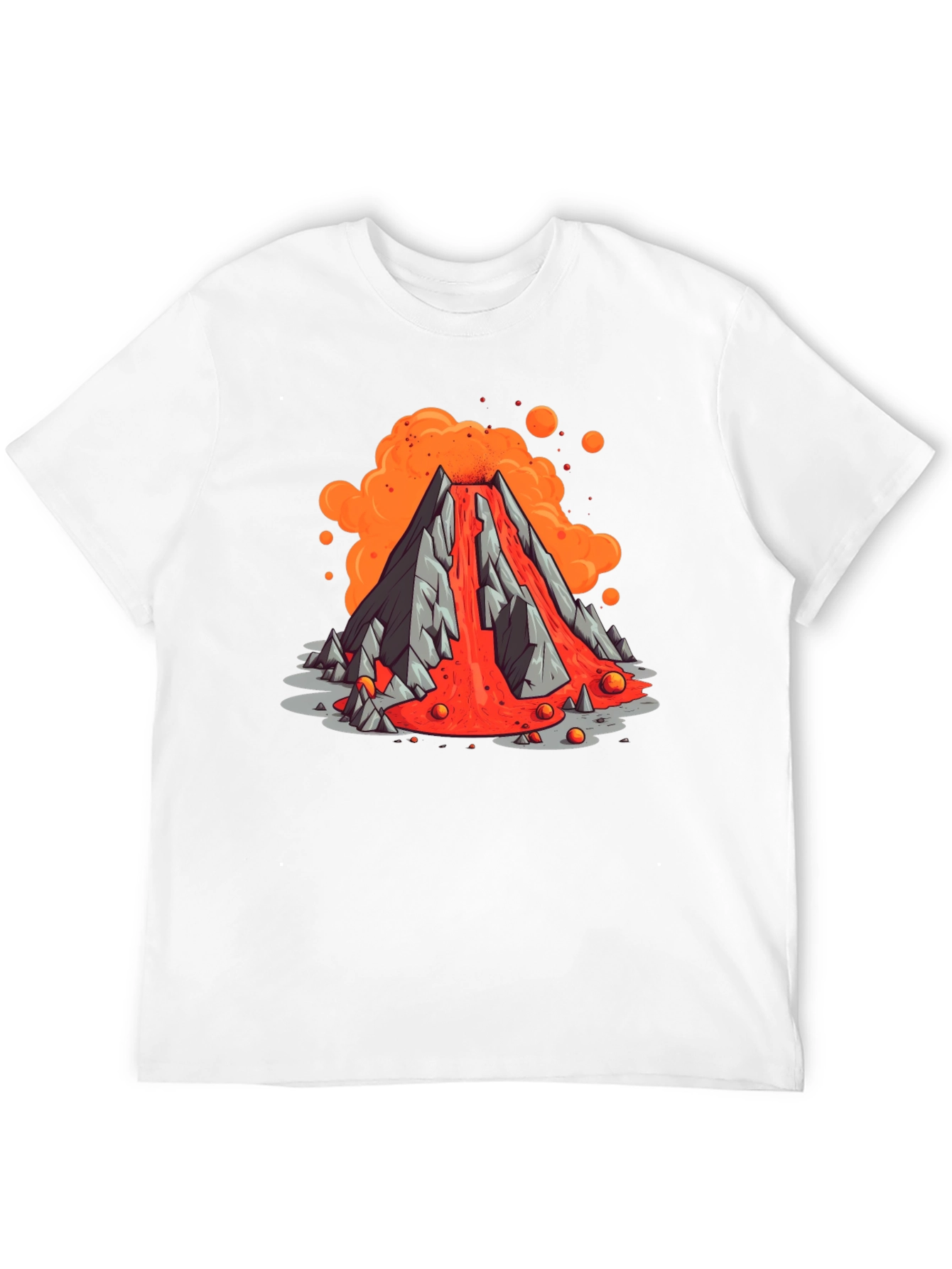Volcano Lava Flow Graphic Tee - Black