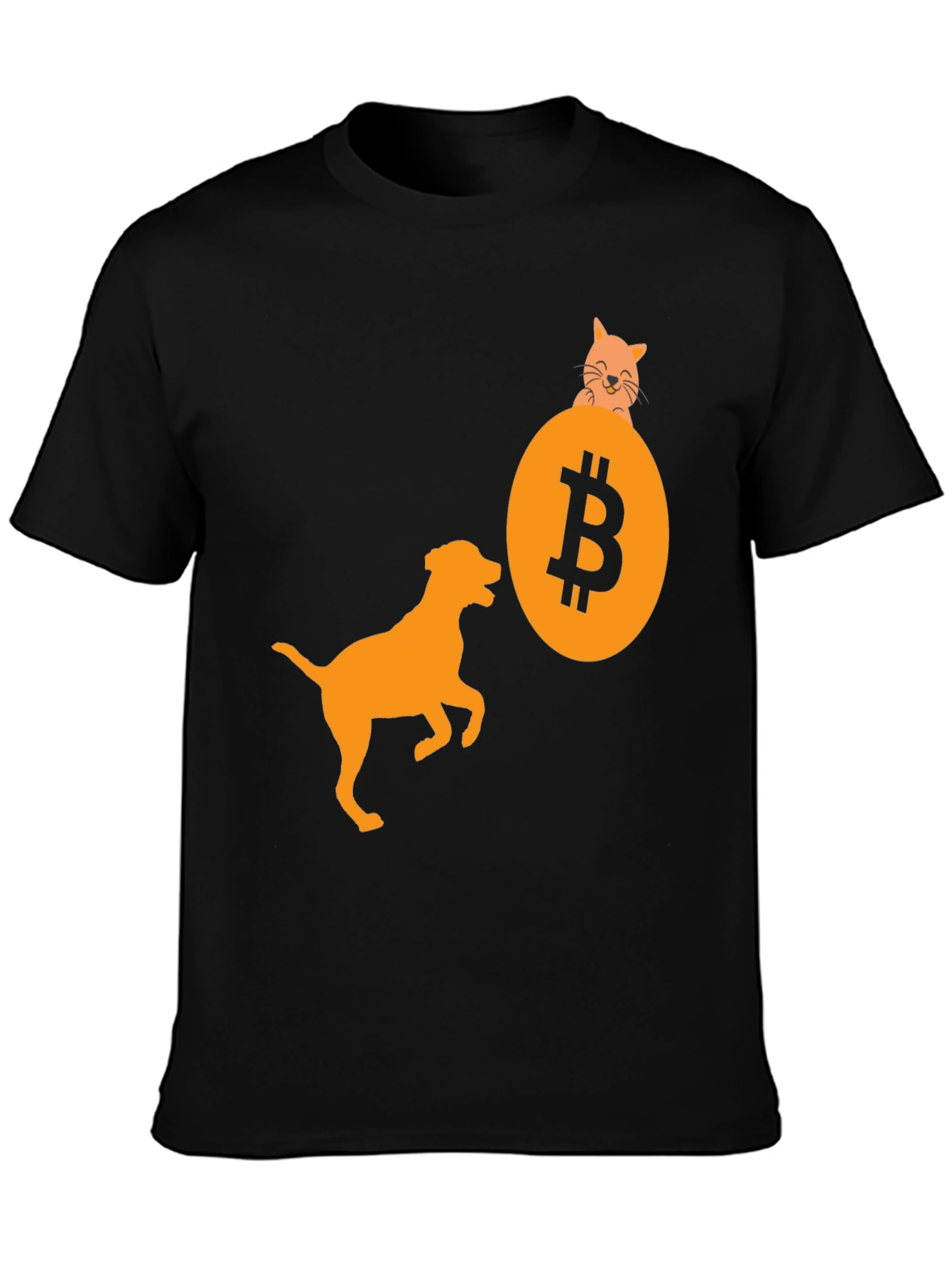 Bitcoin Dog & Cat Graphic Tee - Crypto T-Shirt